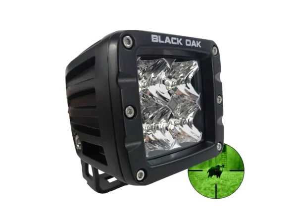 Black Oak Pro Series 3.0 2" 850nm Infrared Pod Light - Flood Optics - Black Housing - Image 2