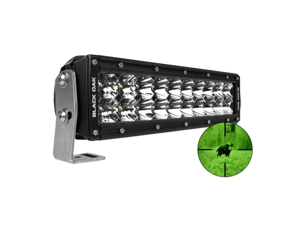 Black Oak Pro Series 3.0 10" 850nm Infrared Double Row LED Light Bar - Combo Optics - Black Housing - Image 2