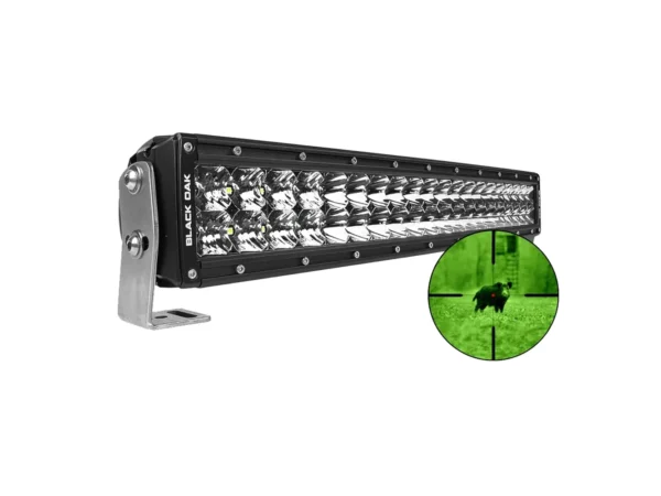 Black Oak Pro Series 3.0 Double Row Combo Infrared 20" 850nm LED Light Bar - Black Housing - Image 2