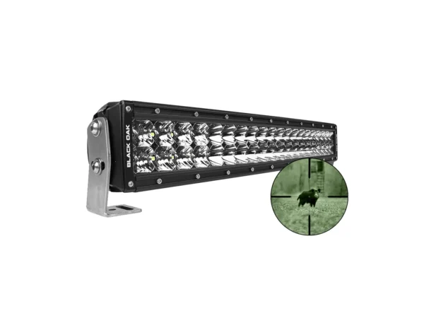 Black Oak Pro Series Double Row Combo Infrared 20" 940nm Light Bar - Black - Image 2