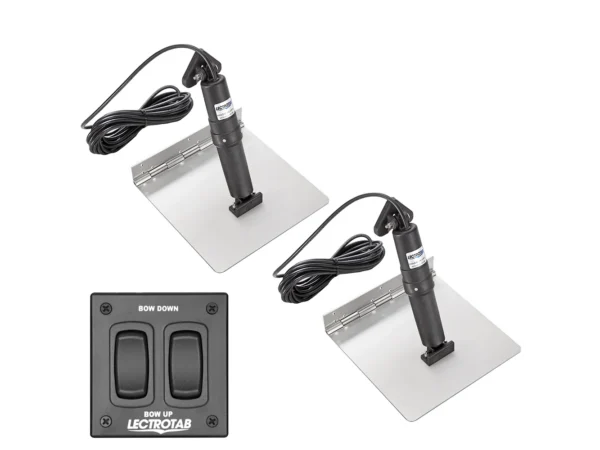 Lectrotab XKA Stainless Steel Trim Tab Kit w/Rocker Switch - 9 x 18 - Image 2