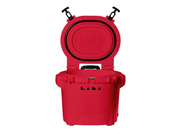 LAKA Coolers 30 Qt Cooler w/Telescoping Handle & Wheels - Red - Image 6