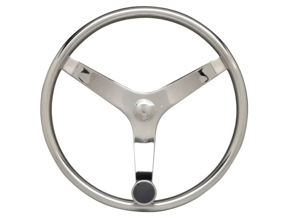 Uflex - V46 - 13.5" Stainless Steel Steering Wheel w/Speed Knob - No Wheel Nut - Image 2