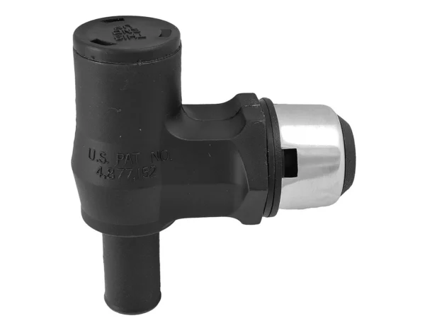 Attwood 90° P-Trap Fuel Tank Vent - Black w/Stainless Steel Trim Cover - Image 2