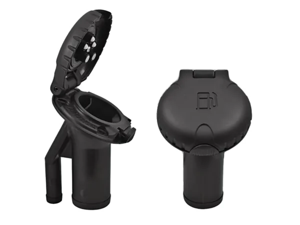 Attwood Deck Fill f/Pressure Relief Systems - Angled Body & Scalloped Black Plastic Cap - Image 2
