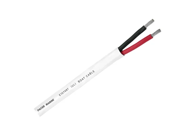 Pacer Round Duplex 2 Conductor Cable - 100' - 14/2 AWG - Red, Black - Image 2