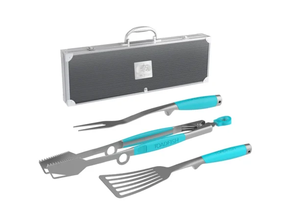 Toadfish Ultimate Grill Set + Case - Tongs, Spatula & Fork - Image 2
