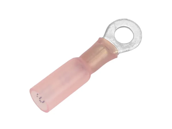 Pacer 22-18 AWG Heat Shrink Ring Terminal - #8 Stud Size - 25 Pack - Image 2