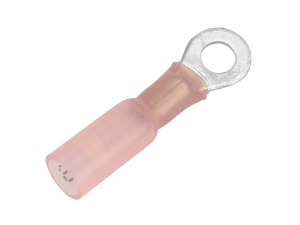 Pacer 22-18 AWG Heat Shrink Ring Terminal - #10 Stud Size - 3 Pack - Image 2