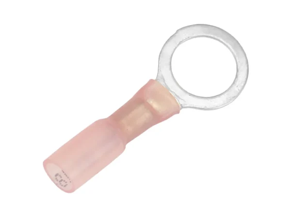 Pacer 22-18 AWG Heat Shrink Ring Terminal - 3/8" Stud Size - 25 Pack - Image 2