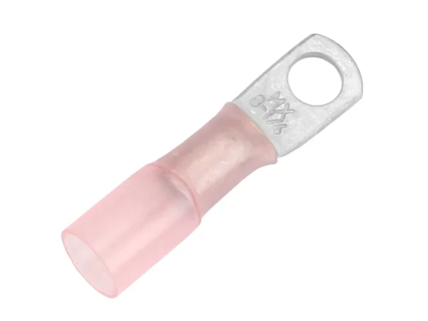 Pacer 8 AWG Heat Shrink Ring Terminal - 1/4" Stud Size - 25 Pack - Image 2