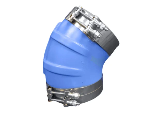 Trident Marine 6" ID 45-Degree Blue Silicone Molded Wet Exhaust Elbow w/4 T-Bolt Clamps - Image 3
