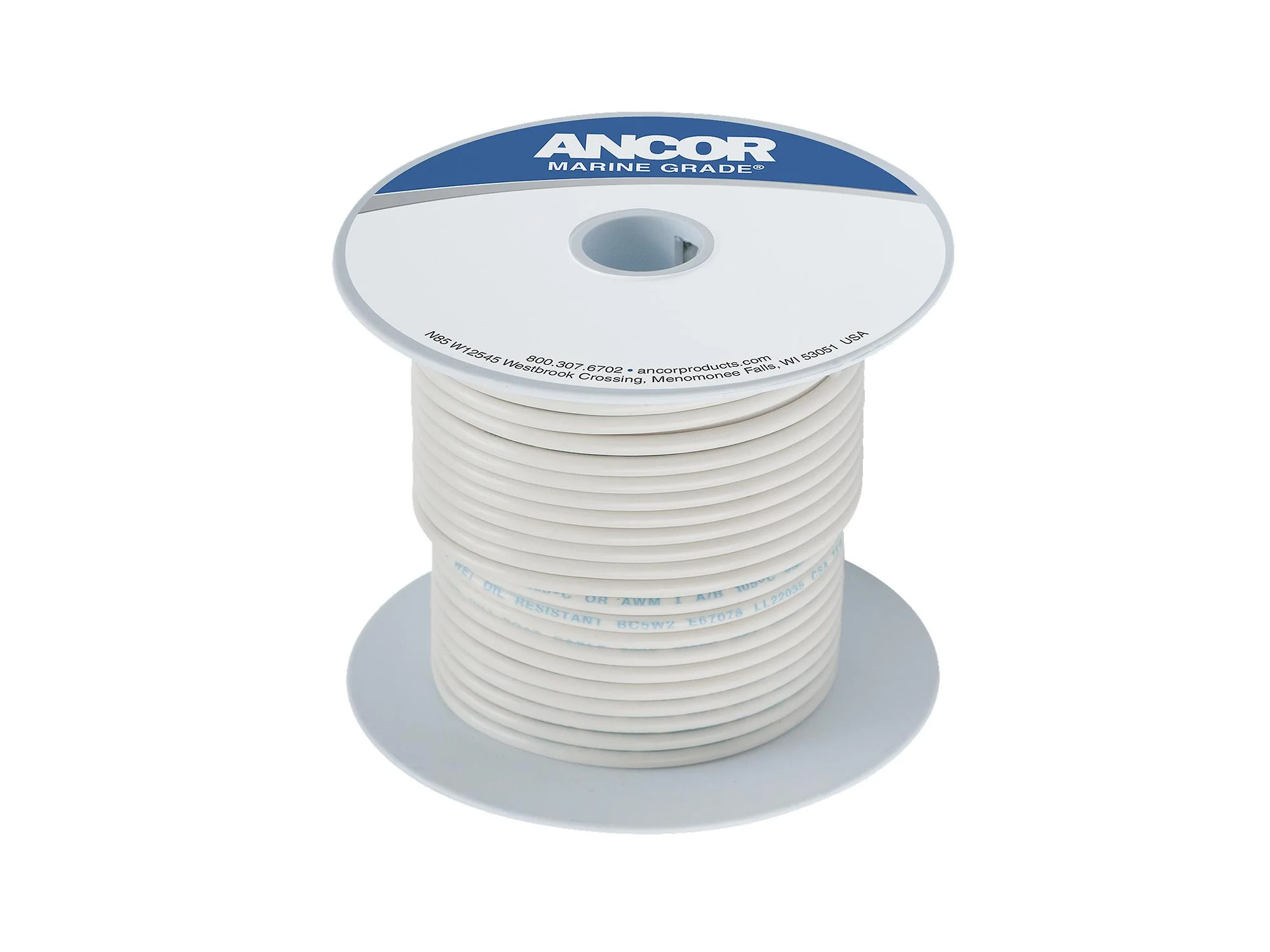 Ancor #16 White 100ft Spool Tinned Copper