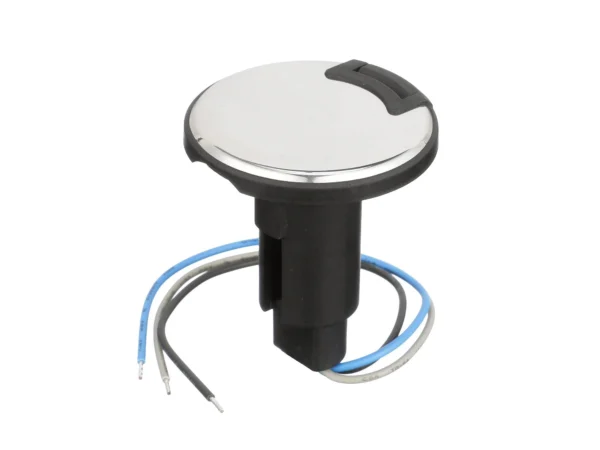 Attwood 910R Series Round Base 3-Pin Over Mold 306 Stainless Steel Black Cover