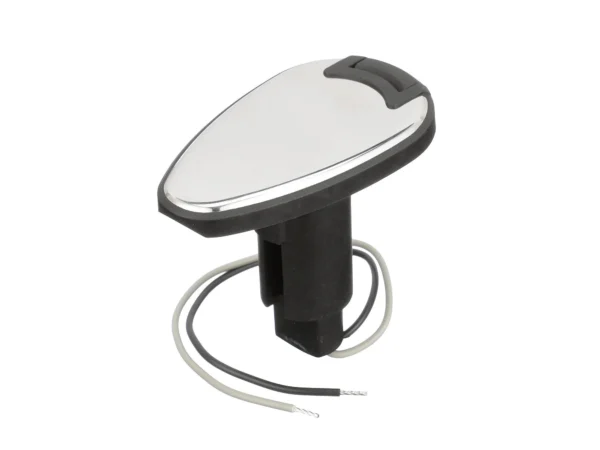Attwood 910T Series Teardrop Base 2-Pin Over Mold 306 Stainless Steel Black Cover