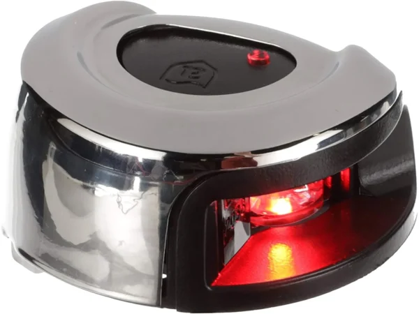 Attwood LightArmor Deck Mount LED Navigation Light 2NM Stainless Steel Red