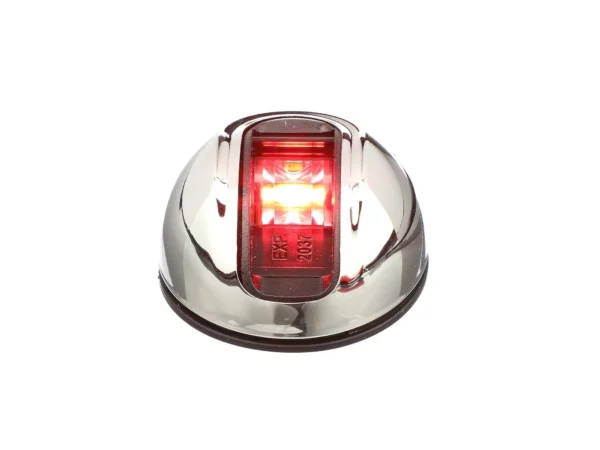 Attwood LightArmor Round LED Navigation Light 2NM Stainless Steel Red