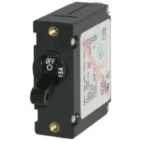 Blue Sea Circuit Breaker AA1Toggle 15A with Black Toggle