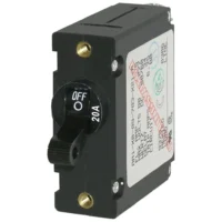 Blue Sea 7212 Circuit Breaker AA1Toggle 20A with Black Toggle