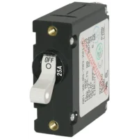 Blue Sea 7218 Circuit Breaker AA1Toggle 25A with White Toggle