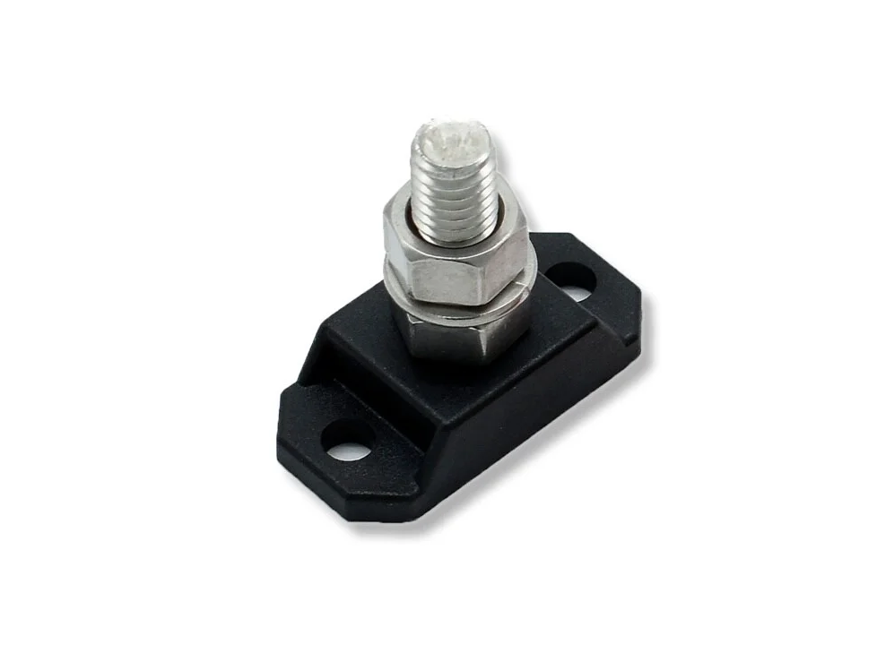 Bluewater Single Battery Post Black 3/8 SS