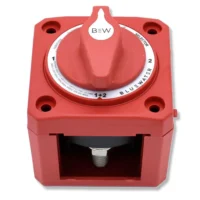 Bluewater Off/1/2/Both Battery Selector Switch, 300A, Surface Mount with Base, Red
