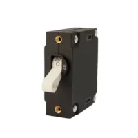EGIS A Series White Toggle Panel Mount Circuit Breaker Single Pole AC/DC 40 Amp Retail Pack