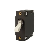 EGIS A Series White Toggle Panel Mount Circuit Breaker Single Pole AC/DC 50 Amp Retail Pack
