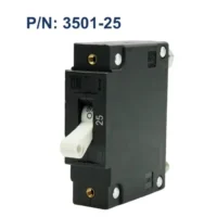 EGIS C Series White Toggle Panel Mount Circuit Breaker Single Pole AC/DC 25 Amp Retail Pack