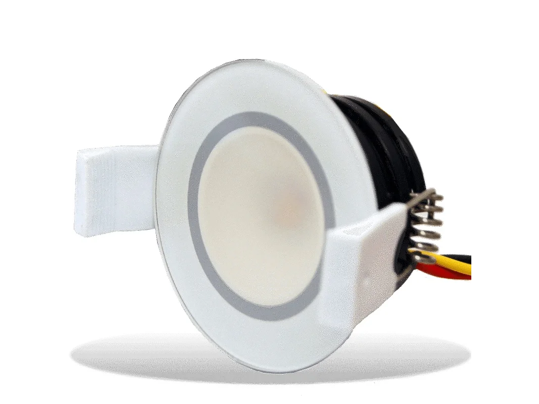 Lumishore LUX DL50 Downlight Full Spectrum CRGBW 12/24vDC 5 Watt White Bezel