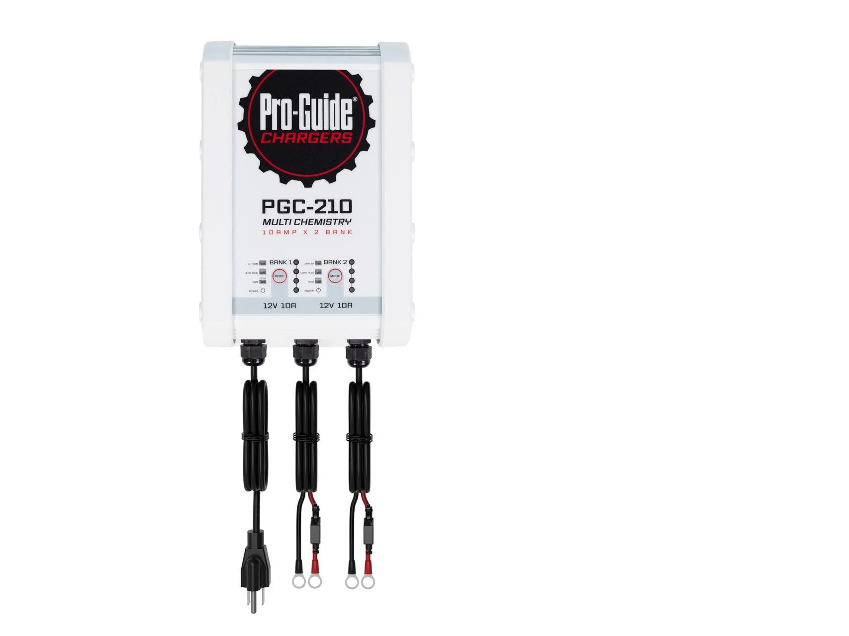Pro-Guide PGC-210 2-Bank 12V 10A Lead Acid/LiFePO4 On Board Charger, IP68