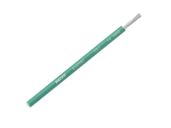 Pacer Green 14 AWG Primary Wire - 25'