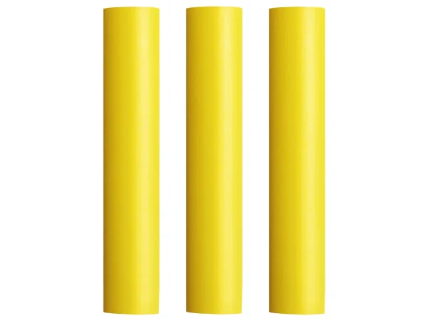 Pacer Battery Cable Heat Shrink Tubing - 1" x 12" - Yellow (3-Pieces)