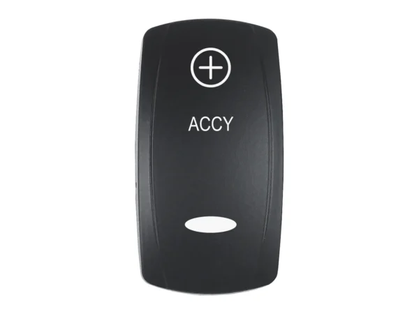 Pacer Actuator - 'ACCY' f/V Series Contura Switches - Black - Laser Etched (Top/Bottom Light)