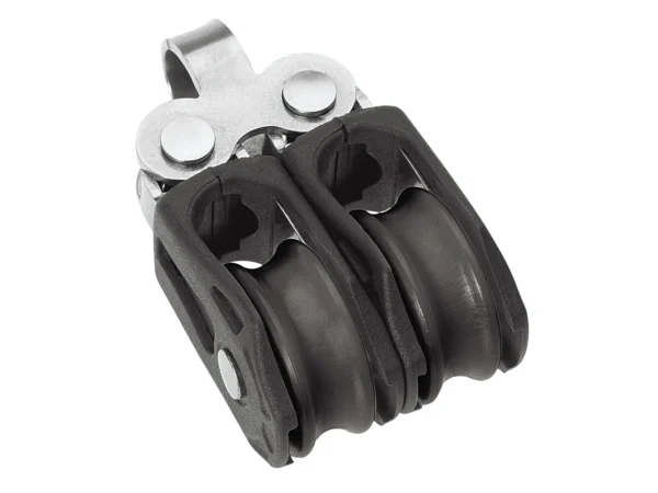 Barton Marine Size 0 20mm Plain Bearing Pulley Block Double Fixed Eye