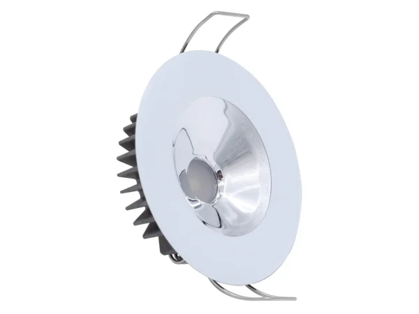 Lumitec Illusion Flush Mount LED Down Light - Spectrum RGBW - Cool White - White Housing - Chrome Reflector