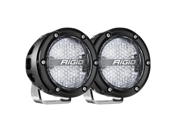 RIGID Industries 360-Series RGBW 4" Offroad Lamp Diffused Beam w/RGBW Backlight Pods - Set of 2