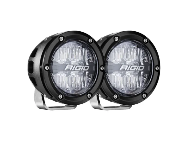 RIGID Industries 360-Series RGBW 4" Offroad Lamp Drive Beam w/RGBW Backlight Pods - Set of 2