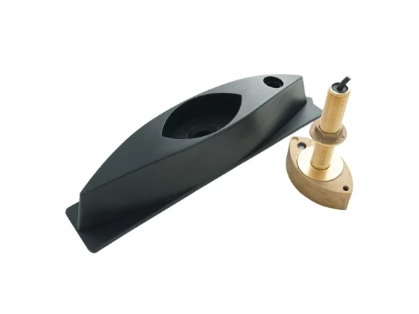 Echonautics Bronze Stem Thru-Hull CW Dual-Frequency Transducer w/Fairing Block - 600W, 50/200 kHz