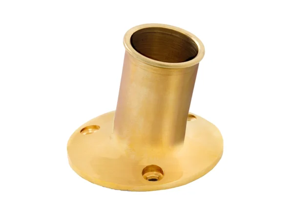 Whitecap Top Mount Flag Pole Socket - 1" ID - Polished Brass