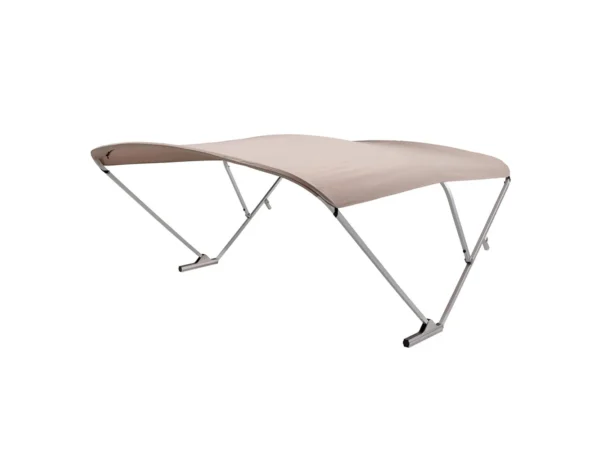 SureShade Power Bimini - Clear Anodized Frame - Beige Fabric