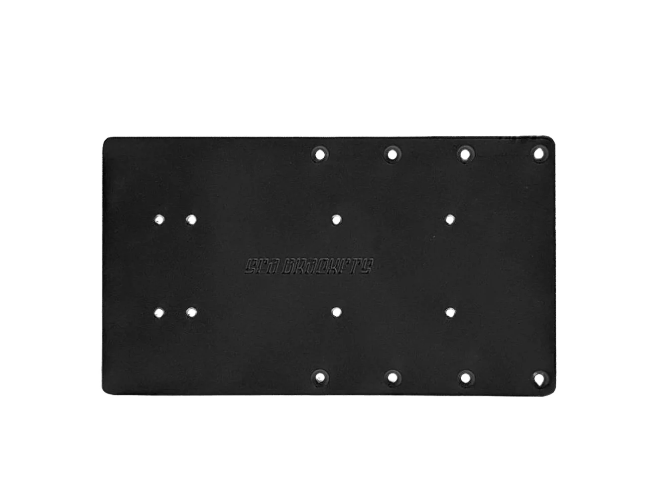 Sea Brackets 14" Straight Trolling Motor Plate - Black