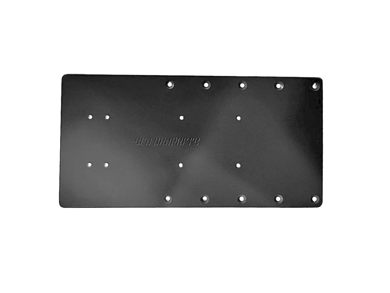 Sea Brackets 16" Straight Trolling Motor Plate - Black