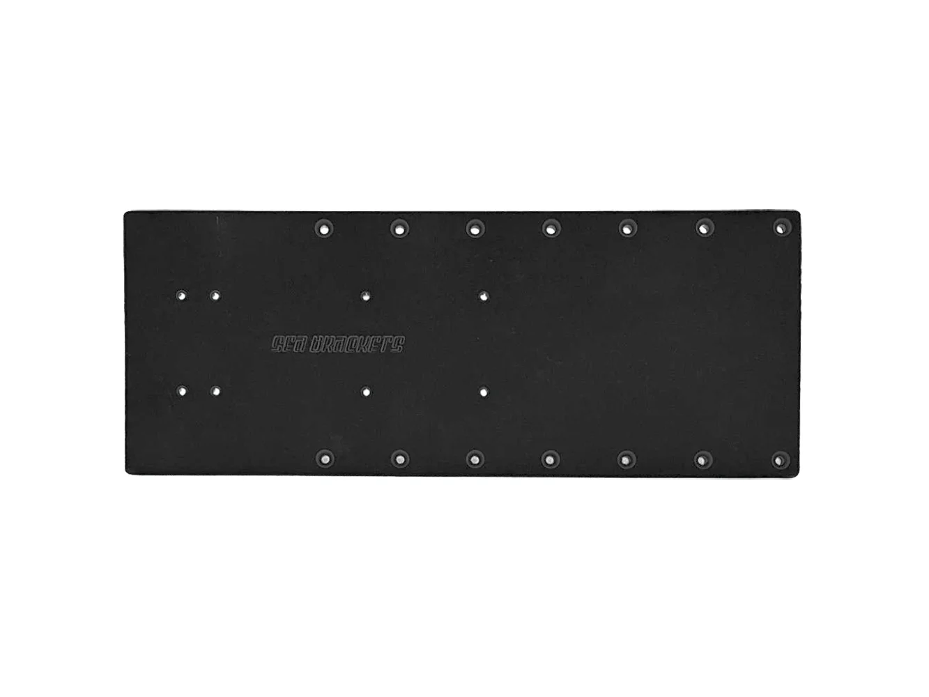 Sea Brackets 20" Straight Trolling Motor Plate - Black