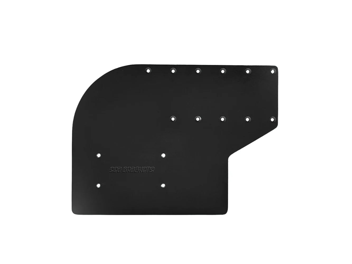 Sea Brackets Small Offset Trolling Motor Plate f/Garmin Kraken - Black