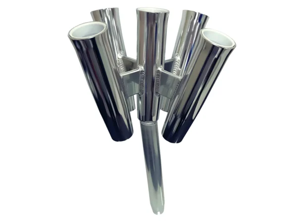 Tigress Five Rod Cluster - Bent Butt - Polished Aluminum