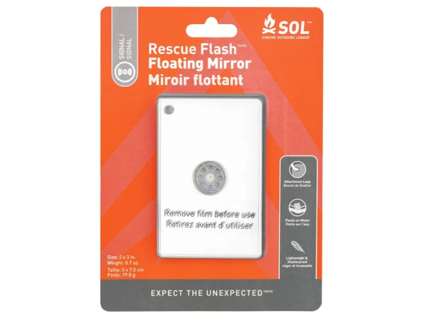 S.O.L. Survive Outdoors Longer Rescue Flash Floating Mirror