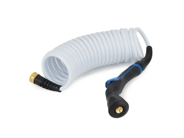 HoseCoil Skipper Spray System with 20ft White 3/8in Hose Boat Bumper Nozzel