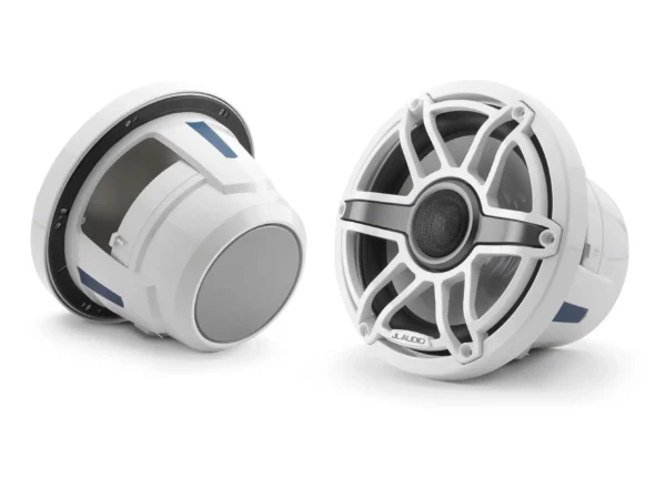 JL Audio M6 8.8in Coaxial Speakers White Sport Grille