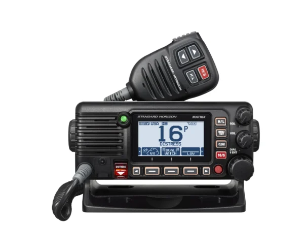 Standard Matrix AIS/GPS Black 25W Fixed Mount VHF NMEA2000